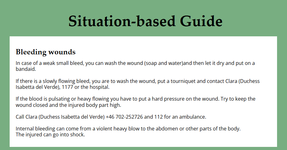 Bilden visar hur Dubbelkriget visade upp sin In Case of Emergency på sin eventhemsida. Detta är bild 3 av 7. 